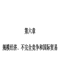 第6章规模经济、不完全竞争和国际贸易