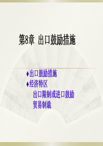 第八章出口鼓励与其他政策