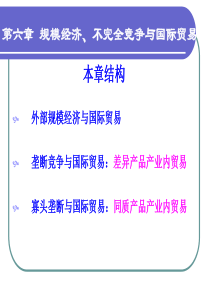 第六章规模经济、不完全竞争与国际贸易