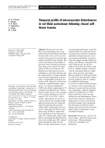 Temporal profile of microvascular disturbances in 