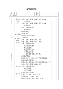 客户情报报告表