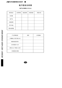 客户投诉分析表