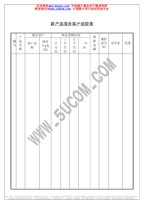 新産品潜在客户追踪表