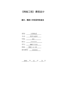 飘渺小学校园网络建设_《网络工程》课程设计