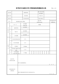 053 砂和砂石地基分项工程检验批质量验收记录 Tj4-1-09