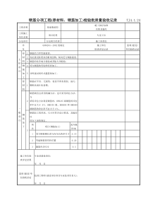 068 钢筋分项工程(原材料、钢筋加工)检验批质量验收记录TJ4-1-24