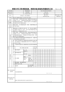 115 钢筋分项工程(钢筋连接、钢筋安装)检验批质量验收记录Tj4-1-25