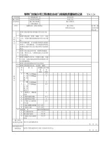 163 特种门安装分项工程(推拉自动门)检验批质量验收记录TJ4-3-24