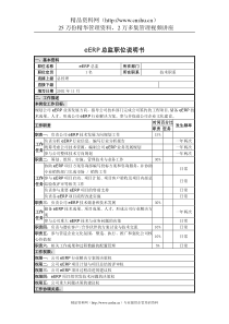 UNIDA信息产业公司eERP总监职位说明书