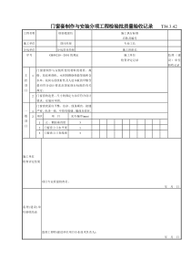 181  门窗套制作与安装分项工程检验批质量验收记录TJ4-3-42