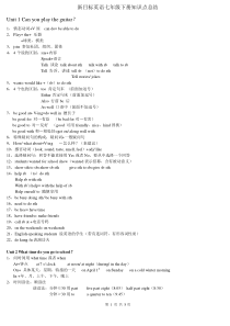 人教版七年级下册英语知识点复习(完整版)