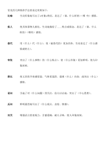 小学修辞手法答题公式