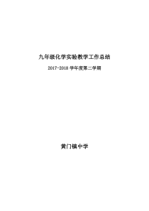 初三化学实验下学期教学总结