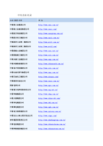 中央企业及北京地区国企名单