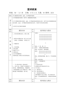 篮球教案全集