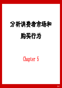 5 分析消费者市场和购买行为(选修)