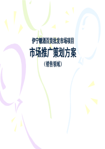 伊宁糖酒百货批发市场项目市场推广策划方案(PPT 77页)