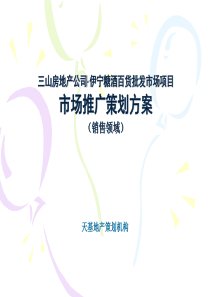 伊宁糖酒百货批发市场项目市场推广策划方案--yanyutao