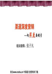 向深度要销量—渠道深度营销（PPT 44页）(1)