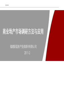 中国房地产商业项目市场调研方法与应用研究