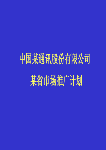 某通讯股份公司市场推广规划