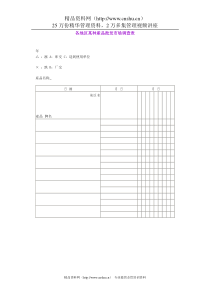 各地区某种産品批发市场调查表