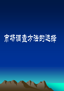 市场调查方法探究