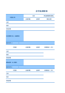 市场调研表