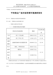 平和商业广场市场背景环境调研(1)