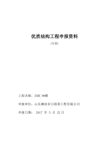 优质结构工程申报材料（DOC42页）