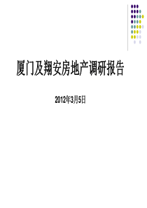 厦门及翔安区房地产调研报告定稿_43P_X年_市场分析