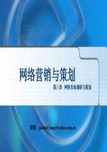 第三章网络市场调研与策划