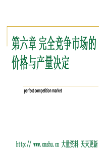 市场分析--完全竞争市场的价格与产量决定(PPT 40页)