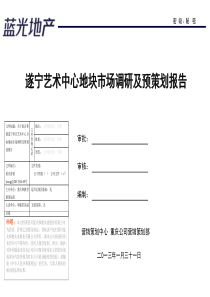 遂宁项目目标地块市场调研与预策划报告