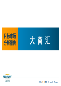 市场分析报告模板(昆明大商汇)