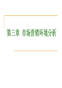 市场营销 第三章 市场营销环境分析