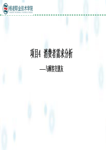 市场营销实务课件项目4消费者行为与消费者需求分析