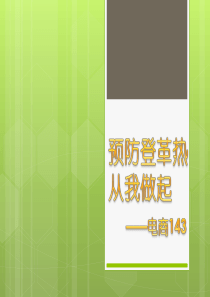 预防登革热主题班会课件