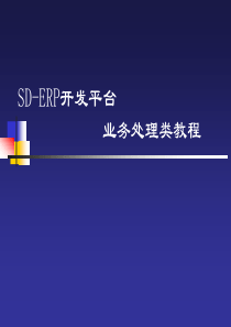 SDERP开发平台 业务处理类教程