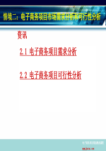 情境二电子商务项目市场需求分析和可行性分析