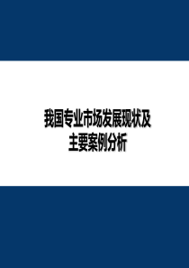 我国专业市场发展现状及主要案例分析