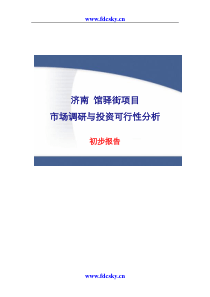 济南项目市场调研及投资分析