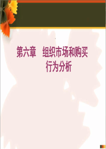 第六章组织市场和购买行为分析