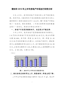 莆田市XXXX年上半年房地产市场运行形势分析