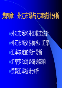 金融统计分析__外汇市场与汇率统计分析