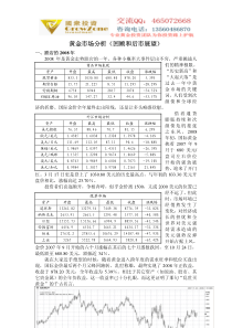 黄金市场分析(回顾和后市展望)