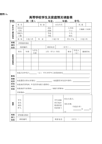 大学生贫困认定申请表