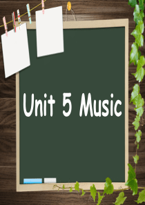 人教版高中英语必修二精华版Unit5-music