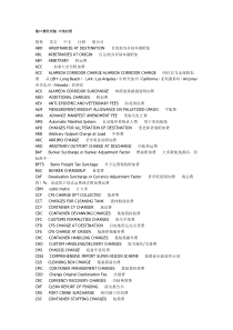 港口费用明细-中英对照