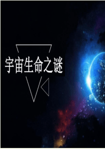 《宇宙生命之谜》课件